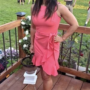 Elegant Pink Sleeveless Dress